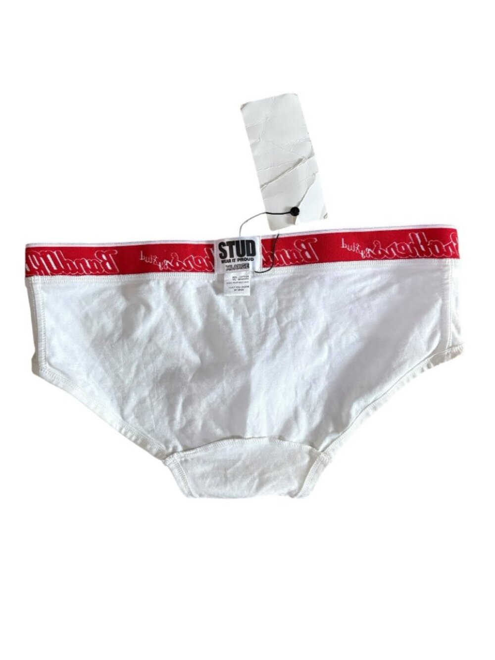 Stud Wear It Proud Stud UP Men's Briefs Size XL Rivets Low Rise Ringer NEW - Picture 3 of 3